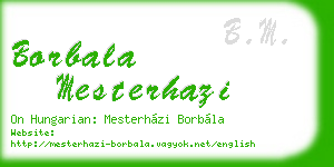 borbala mesterhazi business card
